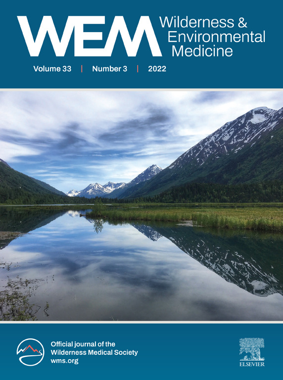Wilderness & Environmental Medicine封面(2022年,第33卷第3期)