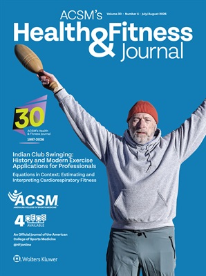 ACSM's Health & Fitness Journal封面